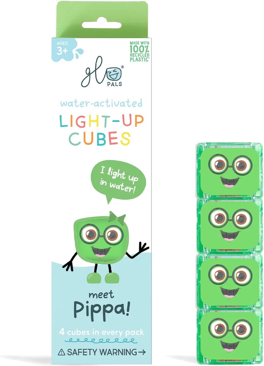 Glopals Light-Up Pippa 4 stuks Badspeelgoed GP-FIN-4PK-PIPPA