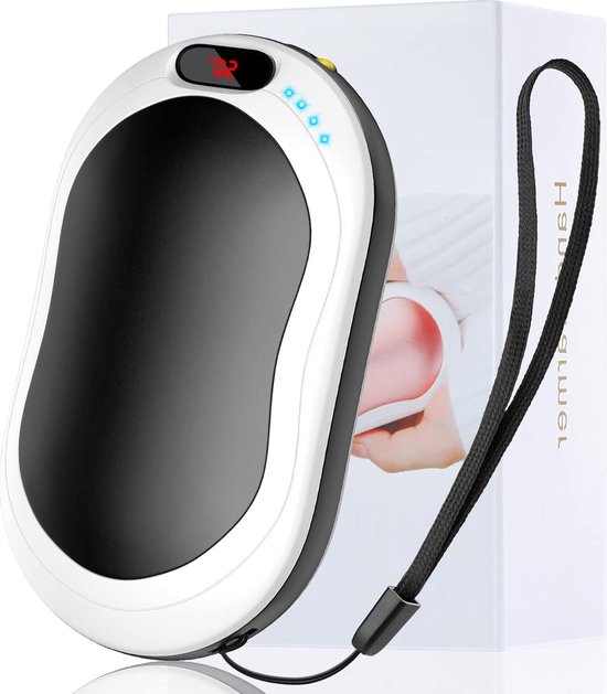 Joytential Handwarmer Oplaadbare, 2 in 1 Magnetisch Hand Warmers Elektrische, 3 Verwarmingsmodi, Draagbare Verwarming Handwarmer voor Buiten, Kamperen, Cadeaus voor Dames Heren, Wit
