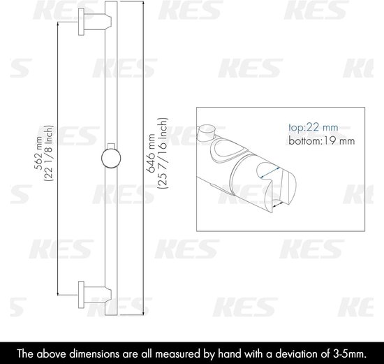 OTOmitra Douchegordijnstang L-vorm, 100-120 x 100-190 cm, verstelbare douchestang, SUS304 roestvrij staal, douchegordijnrail hoek, douchestang incl. 16 douchegordijnringen voor badkuip/badkamer