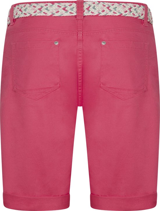 DENIMFY Short Femme DFPia régulier/droit Rose L Adultes Bermuda avec ceinture