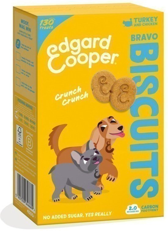 Edgard & Cooper Biscuit 400 g - Hondensnacks - Kalkoen