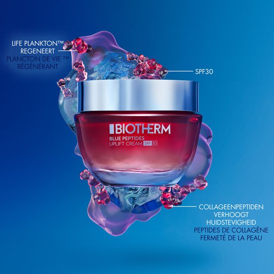 Biotherm Blue Peptides Uplift Cream - Anti Aging Gezichtscrème SPF30 - Voor vrouwen - Voor een zichtbaar verstevigde en gelifte huid - Collageen Peptiden - Hyaluronzuur - 50ml