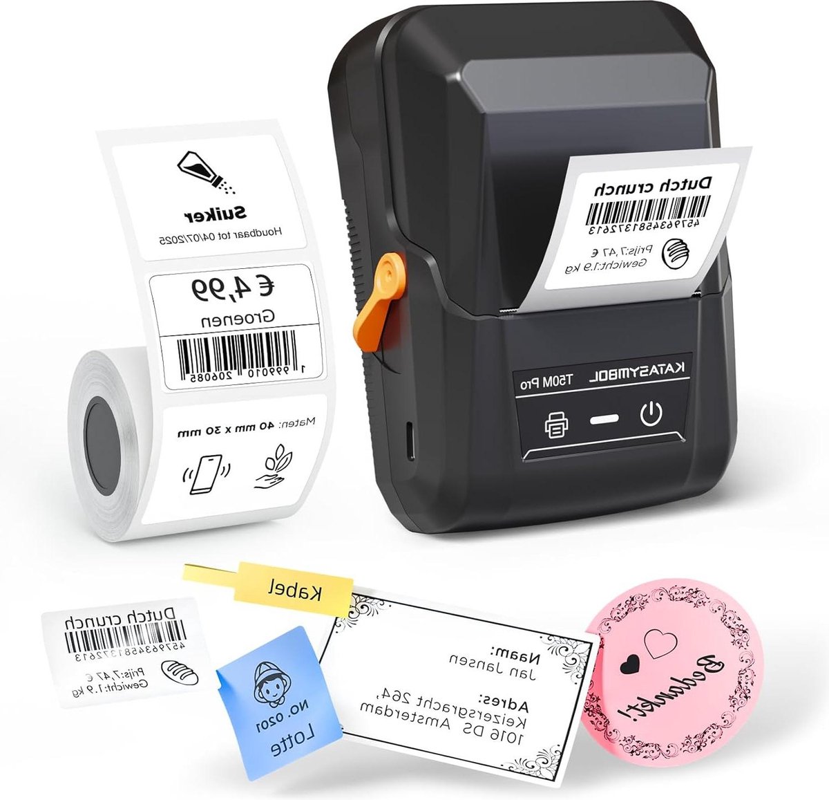 Pro Bluetooth Label Maker Machine - Waterdichte Label - 40 Lettertypen - Labelmaker voor Thuis en Kantoor