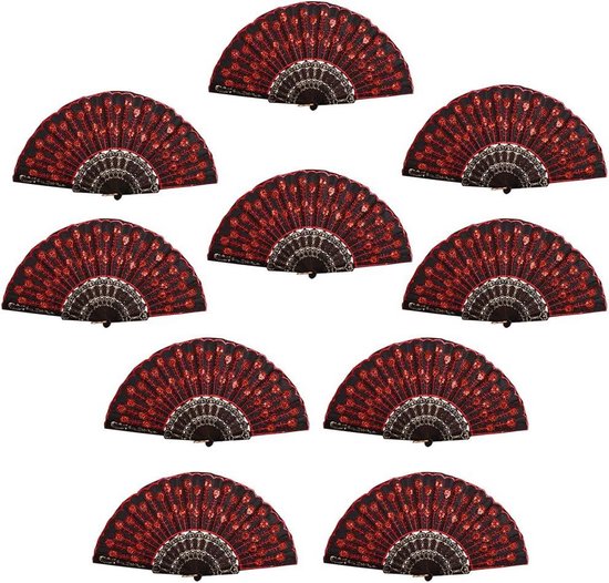FANSOF.FANS Abanico De Mano Plegable De Mano De Tela Con Borla Grado A Varillas De Bambu Para Mujeres Y Ninas Fiesta De Verano Eventos