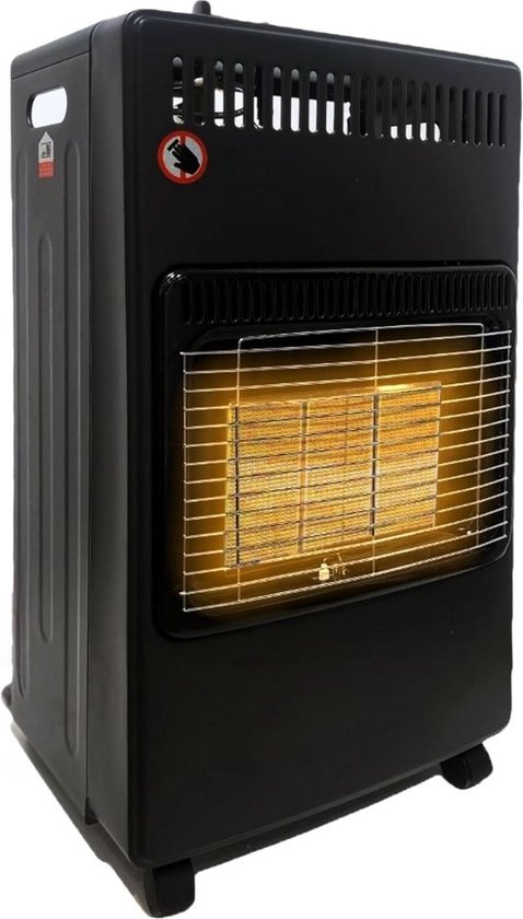 Foto: Gaskachel camping infrarood kachel op wieltjes 4200 watt ventilatorkachel met 3 warmtestanden gasverwarming mobiel laserkachel heater op propaan of butaan gas verwarming infraroodkachel vrijstaand