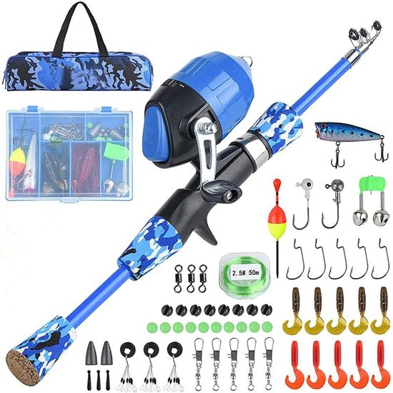 XQMax Vishengel Set - 117-delige Viskoffer met Telescopische Hengel - Visspullen - De Sport Outlet