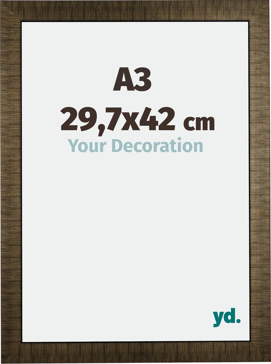 Your Decoration - Fotolijst A3 29,7x42 cm - Hout - Champagne Geborsteld - Leeds