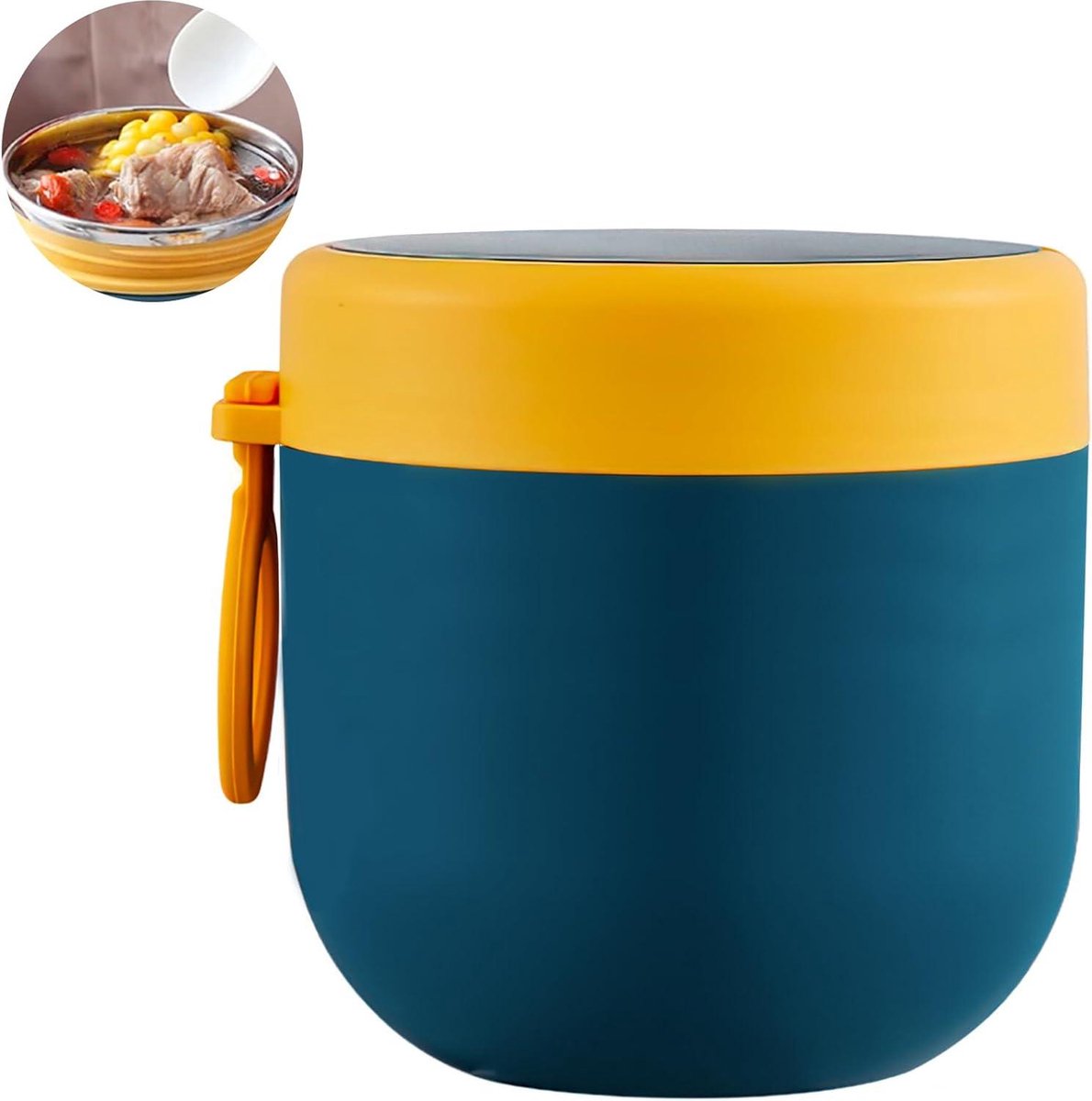Muesli beker 800 ml to go lunchpot-soepkopjes-yoghurtbeker met lepel-verzegelde soepbeker voor kantoormedewerkers-ontbijtbeker voor yoghurt-pap-koffie (800 ml)