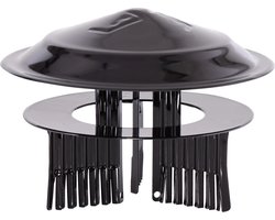 Regenkap Emaille Zwart 80-150mm voor Kachelpijp