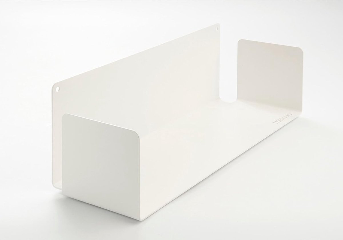 Goodivery ® Stijlvolle Zwevende Wandplank - Ultra Dun Staal - Wit - 60 x 15 x 15 cm
