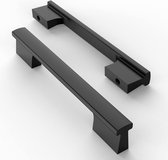 Poignées de meuble 10 pièces noires espacement des trous 128 mm armoires de cuisine, tiroirs, portes, armoires, métal, Furniture Friend