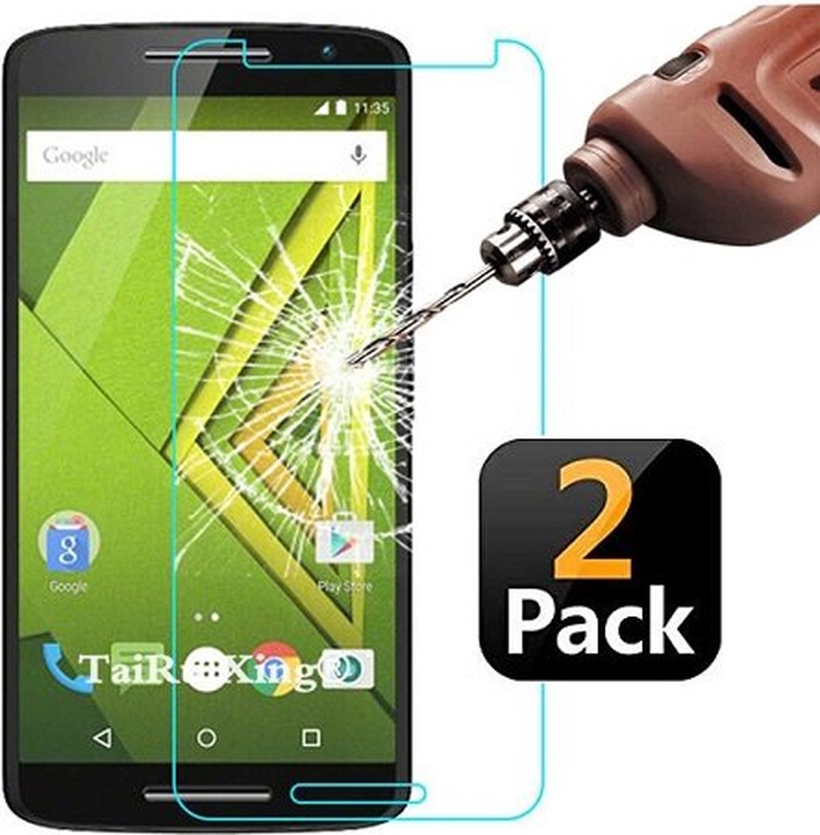 Motorola X Play Screenprotector Beschermglas 2x