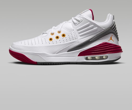 Jordan max aura 5 - Heren Sneakers - Wit/Rood- Volwassenen - Maat 45 | bol