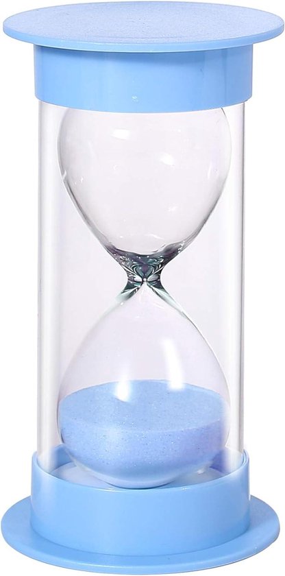 Foto: Zandloper timer 5 10 15 30 60 minuten veiligheid zandloper voor kinderen tijdmanagement assistent creatief cadeau kantoordecoratie woonkamer 5 minuten blauw macaron douche timer