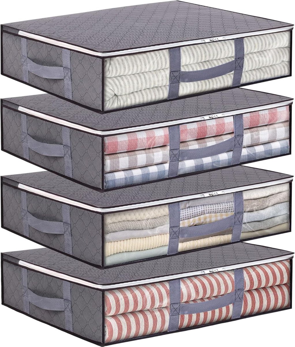 Lot De 3 Sacs De Rangement Transparents 40L - PVC Résistant - Pour Vêtements, Couettes, Déménagement