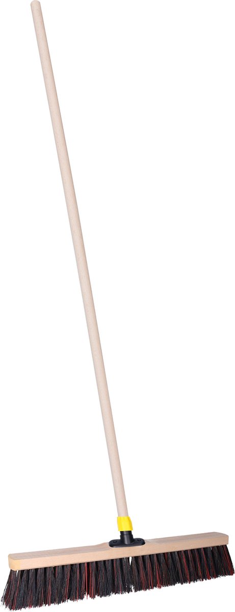 Goedkoopste Brumag Straatbezem ODIN voor harde ondergrond - Harde bezemkop van 50 cm breed - Houten steel 129 cm