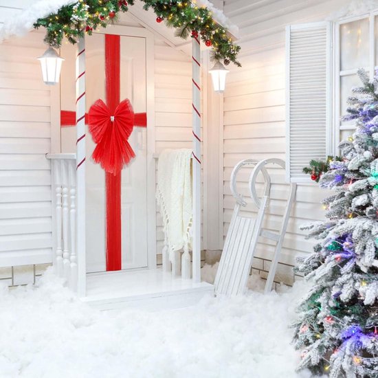 kerst strik rood met verlichting 65 x 40 x 10 cm kopen