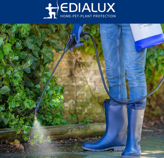 Edialux Coral 5 L druksproeier, drukspuit voor reiniging, ontsmetting en tuinwerkzaamheden, geschikt voor bleekwater, schoonmaakazijn herbiciden, bruine zeep, soda, verwisselbare onderdelen van Merkloos	 — afbeelding 5