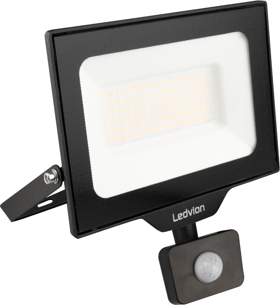 Ledvion - LED Breedstraler met Bewegingssensor - 50W - 4000K - 6000L - IP44