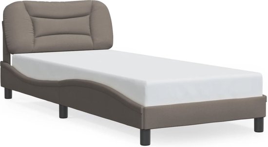 Bedframe zonder matras Hanko 80x200 cm stof donkergrijs