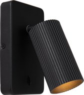 Lucide CLUBS - Bedlamp / Wandlamp - 1xGU10 (MR16) - Zwart