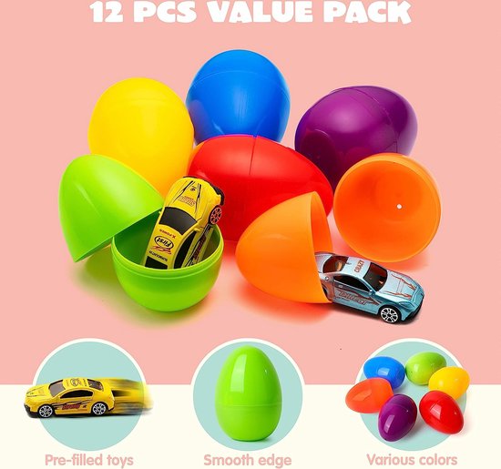 Œufs De Pâques En Plastique - Lot De 12 œufs à Remplir | Cadeaux, Chasse Aux œufs, Décoration