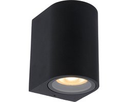 Lucide ZARO - Wandspot / Wandlamp Binnen/Buiten - 1xGU10 - IP44 - Zwart