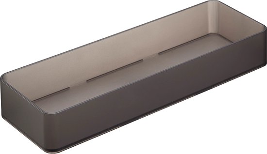 Boîtes à tiroirs empilables Yamazaki Black - 8 x 24 x 3,7 cm (L) - Par 2 pièces - Plastique