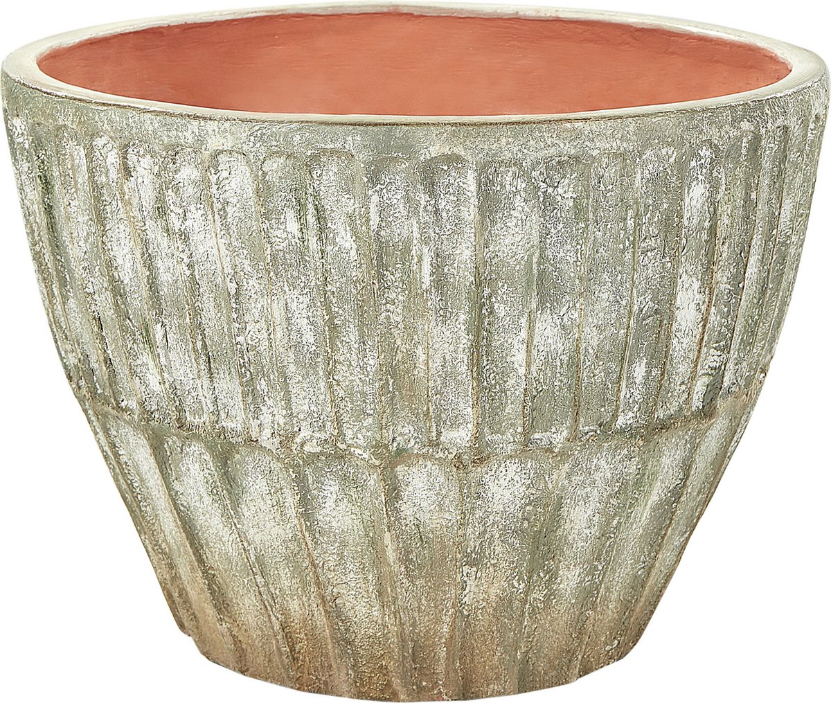 Beliani NYSSA Bloempot Groen ⌀ 50 cm Terracotta