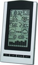 TFA-Dostmann 35.1083.54 - Weerstation - Digitaal - Tafel of Wandstation - Binnentemperatuur - Binnenvochtigheid - Radiogestuurde tijdsaanduiding - Datumaanduiding - Alarm - Snooze - Zilverkleurig - Zwart