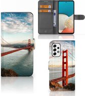 Smartphonehoesje met naam Geschikt voor Samsung Galaxy A53 GSM Hoesje Golden Gate Bridge