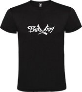 Zwart  T shirt met  "Bad Boys" print Wit size S