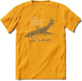 F-101 Vliegtuig T-Shirt | Unisex leger Kleding | Dames - Heren Straaljager shirt | Army F16 | Grappig bouwpakket Cadeau | - Geel - XXL