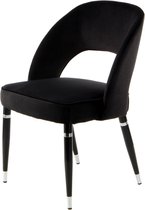 Courtney 525 stoel, set van 2 zwart/zilver
