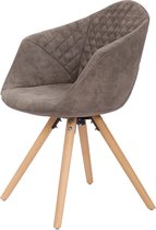 Chadwick 110 stoel, set van 2 grijs/bruin