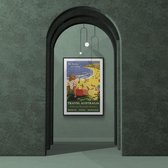 Walljar - Australië Stranden - Muurdecoratie - Poster met lijst