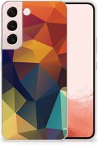 Siliconen Back Cover Geschikt voor Geschikt voor Samsung Galaxy S22 Doorzichtig Hoesje Polygon Color