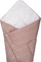 Bubaba wikkeldeken - Wikkeldoek - Draagdoek 2 in 1 Roze met hartjes  (0-6mnd)