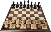 Échiquier en bois fait à la main - Complet avec des pièces d'échecs en métal - Luxe - Haute qualité - Échiquier - Jeu d'échecs - Jeu d'échecs - Jeu de société - Adultes - Echecs - Chess - 40 x 40 cm