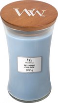 WoodWick Hourglass Large Geurkaars - Soft Chambray