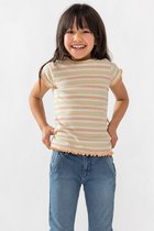 Sissy-Boy - Geel gestreept T-shirt met ruffles