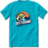 Fishing - Vissen T-Shirt | Beige | Grappig Verjaardag Vis Hobby Cadeau Shirt | Dames - Heren - Unisex | Tshirt Hengelsport Kleding Kado - Blauw - M