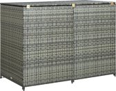 Containerberging dubbel 148x77x111 cm poly rattan antraciet