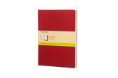 Moleskine Cahier Journals - Extra Large - Blanco - Rood - set van 3