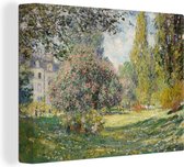 Canvas Schilderij The park Monceau - schilderij van Claude Monet - 40x30 cm - Wanddecoratie