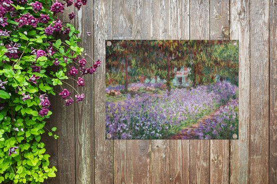Décoration de Jardin Le jardin de l'artiste à Giverny - Tableau de Claude Monet - 40x30 cm - Toile jardin
