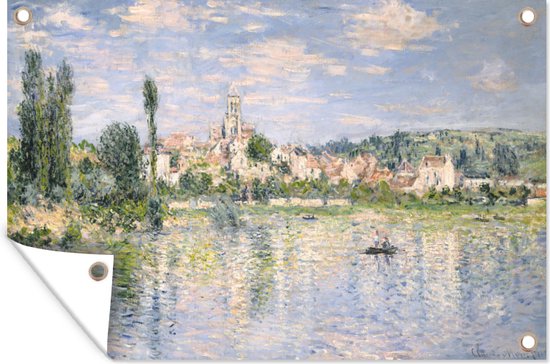 Tuinposter - Tuindoek - Tuinposters buiten - Vetheuil in summer - schilderij van Claude Monet - 120x80 cm - Tuin