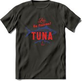 Vissen T-Shirt | Grappig Verjaardag Vis Hobby Cadeau Shirt | Dames - Heren - Unisex | Tshirt Hengelsport Kleding Kado - Donker Grijs - S