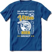 Val Me Niet Lastig Tijdens Het Vissen T-Shirt | Geel | Grappig Verjaardag Vis Hobby Cadeau Shirt | Dames - Heren - Unisex | Tshirt Hengelsport Kleding Kado - Donker Blauw - L