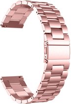 Strap-it Stalen horlogeband 22mm - universeel -rosé pink